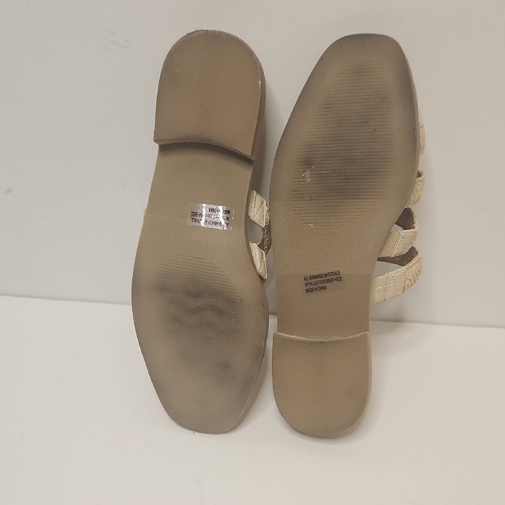 Dolce Vita Fyona Natural/Tan Fisherman Raffia Mule Strappy Sandals Size 6.5 - Picture 4 of 7